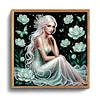 Special Shape Rhinestone Diamond Painting Kit Partial Drill(Lotus Lady)