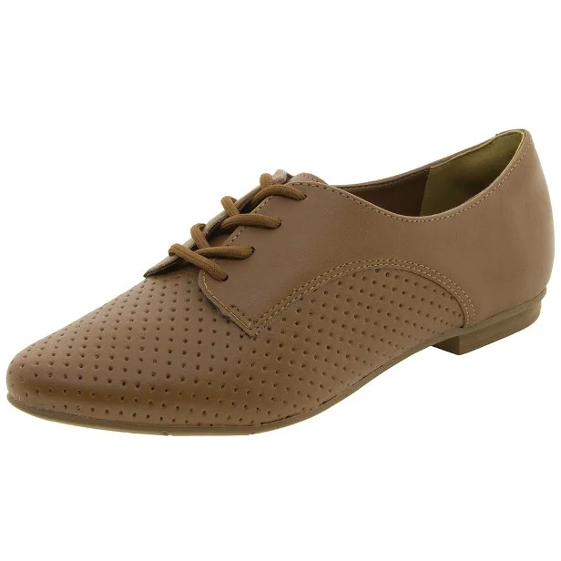 Women's Brown  Oxfords Comfortable Flats Vintage Boots |FSJ Shoes