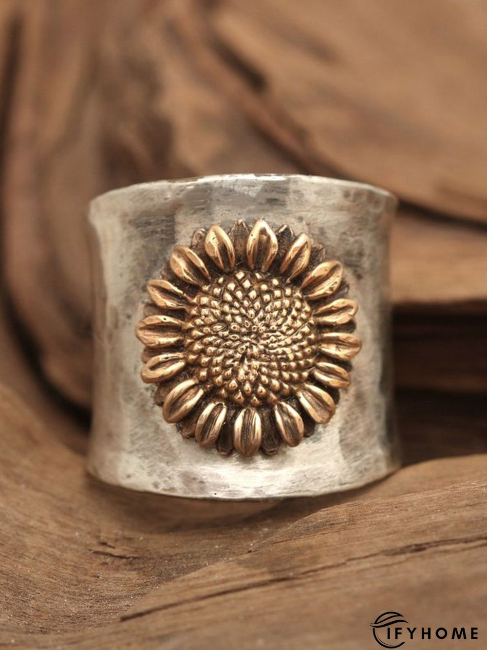 Vintage Ethnic Sunflower Distressed Rings Bohemian Matching Everyday Rings | IFYHOME