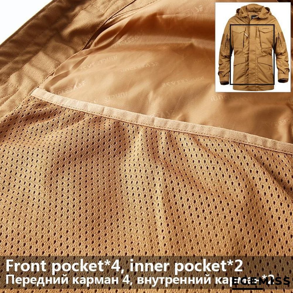 Brand Military Camouflage Male clothing US Army Tactical Men's Windbreaker Hoodie Field Jacket Outwear | EGEMISS