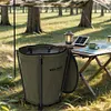 20L Camping Trash Can Garbage Bucket Large Capacity with Lid Camping Accessories
