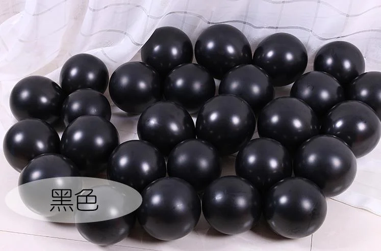 Christmas Gift 50/100Pcs 10inch 1.5g black gold white pearly Latex Helium balloon for birthday wedding Valentine's Day party decoration balloon