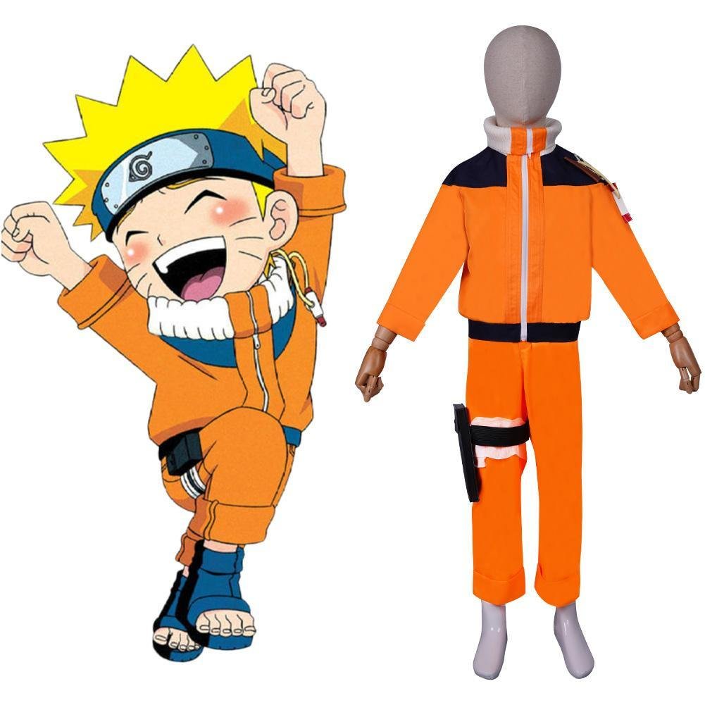 Kinder Naruto Uzumaki Cosplay Kostüm Kinder Uzumaki Halloween Karneval Outfits