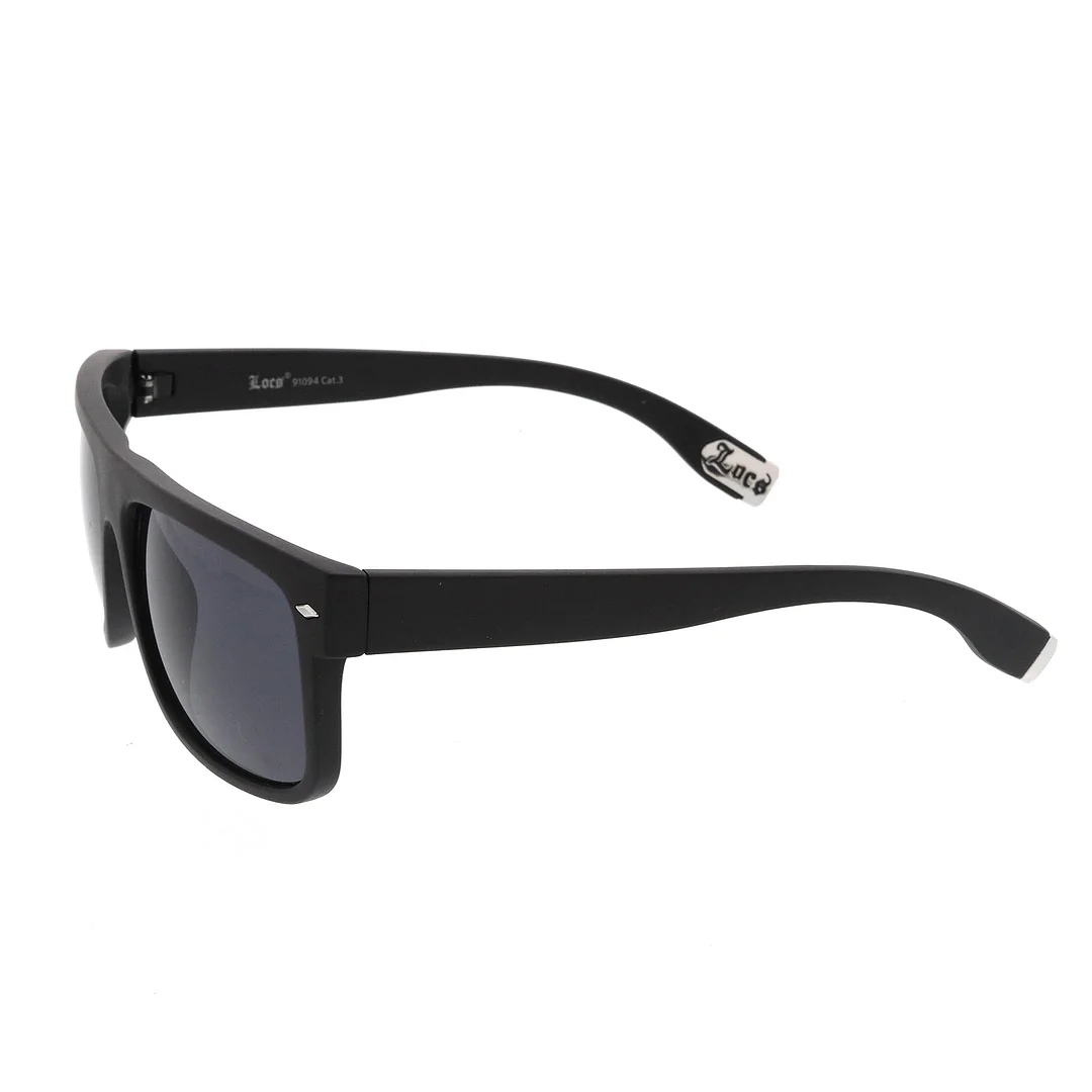 Hip Hop Flat Top Dark Blacked Out Square Lens Horn Rimmed Authentic LOCS glasses 54mm