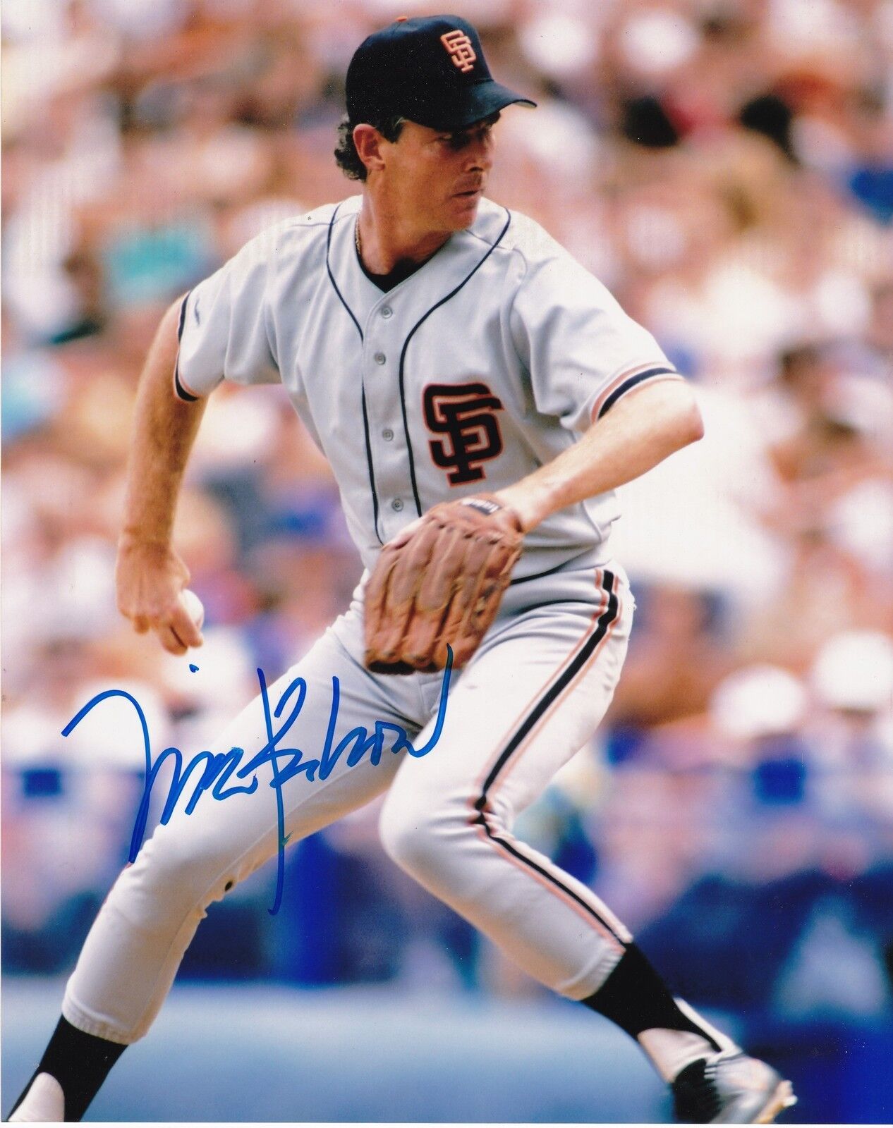 MIKE KRUKOW SAN FRANCISCO GIANTS ACTION SIGNED 8x10