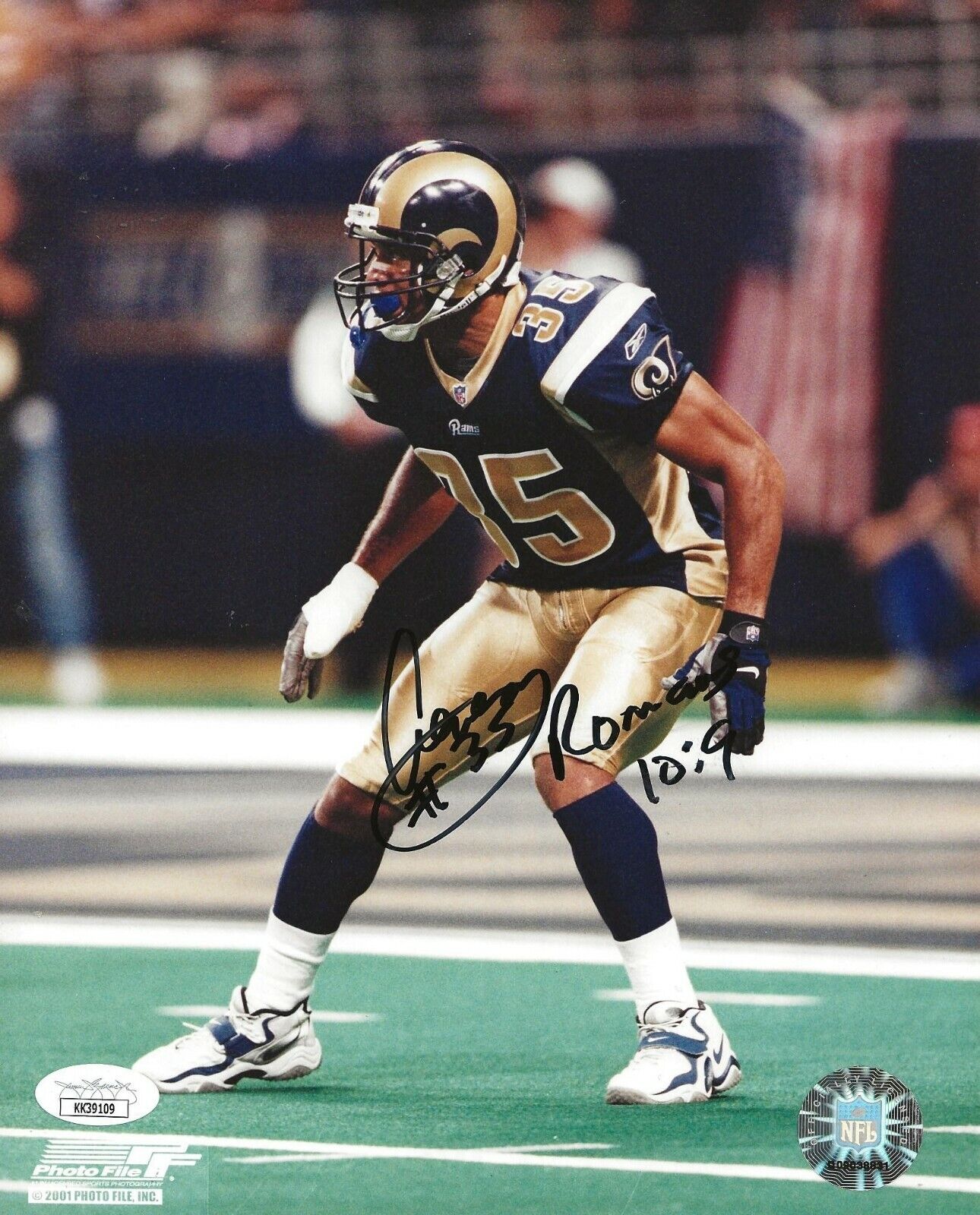 Aeneas Williams signed St. Louis Rams 8x10 Photo Poster painting autographed JSA