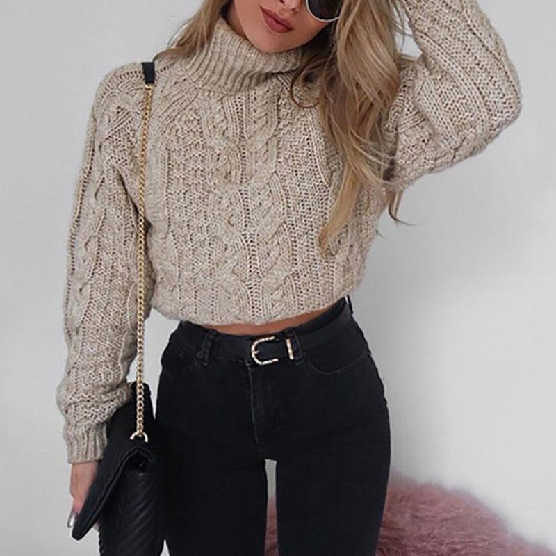 Fashion Long Sleeve Turtleneck Sweater