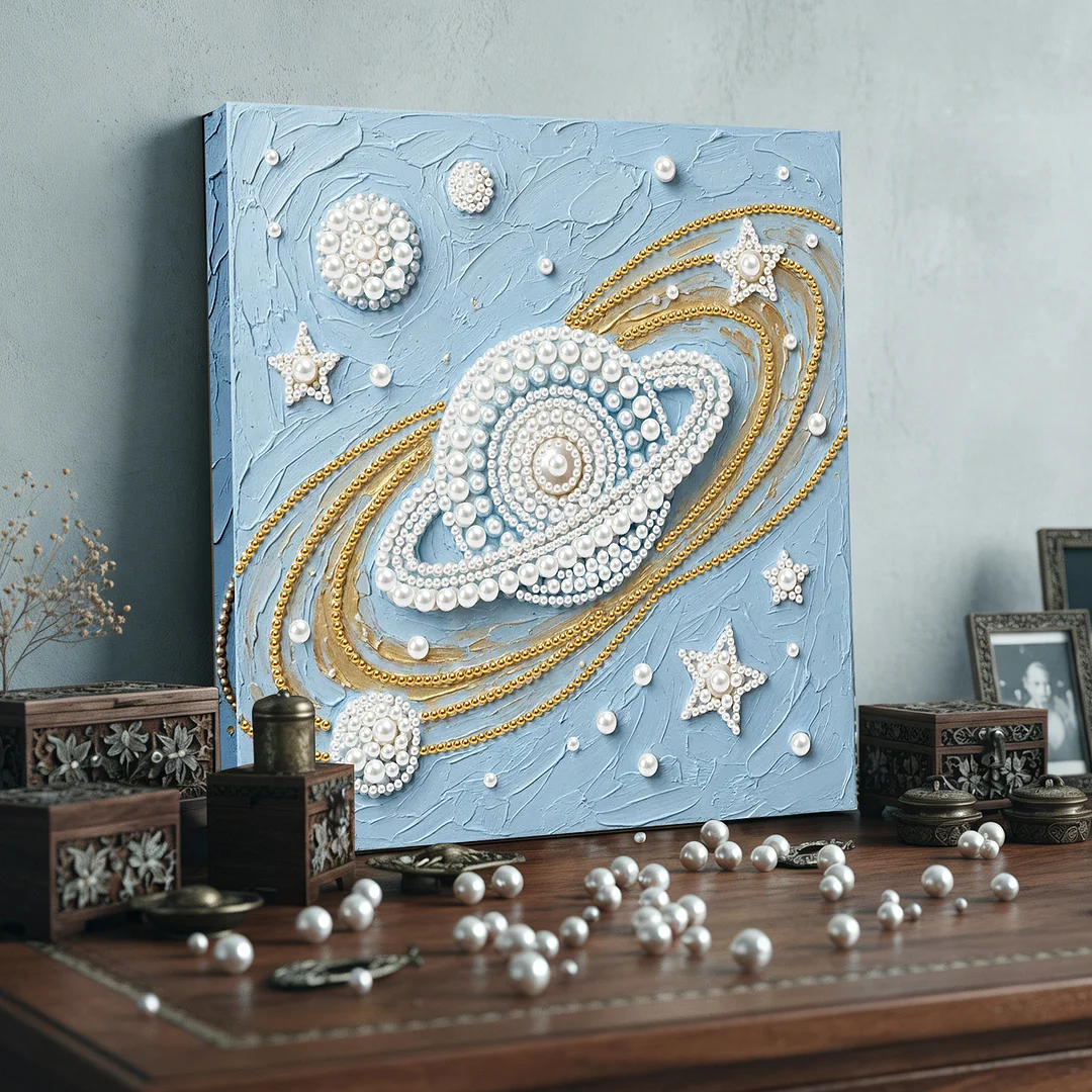 Starry Sky - DIY Pearl Diamond Art Kit With Frame 25*25cm