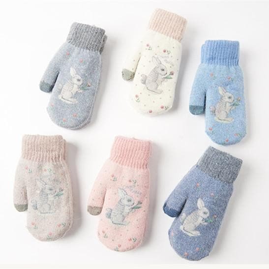 5 Colors Kawaii Rabbit Knitting Gloves S12873