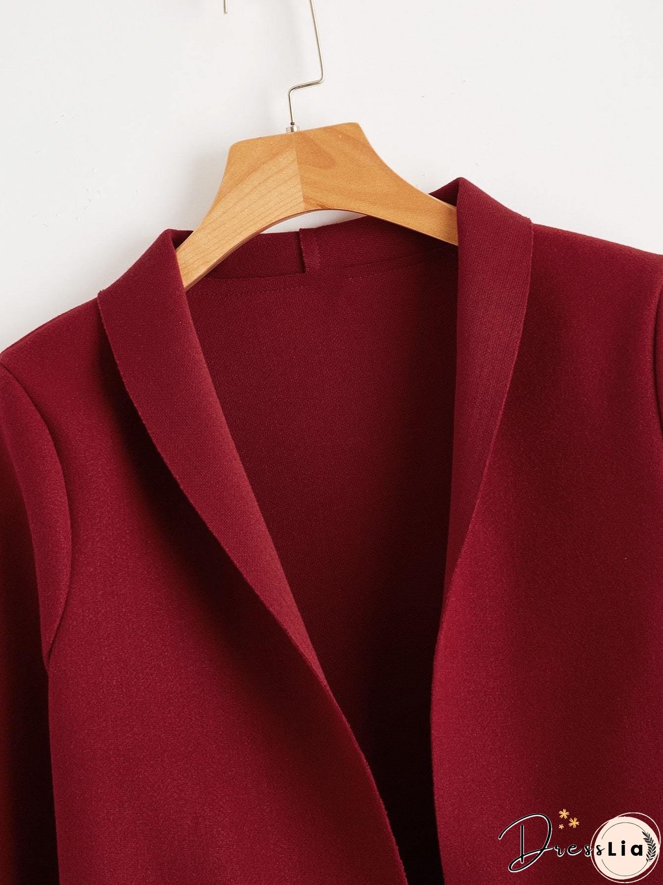 Solid Shawl Collar Dual Pocket Coat for Women