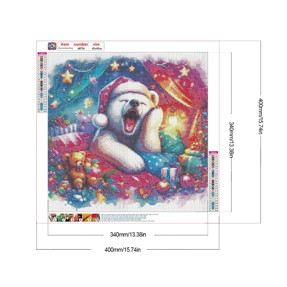 Diamond Painting - Full Round Drill - Sleeping Bear(Canvas|40*40cm)