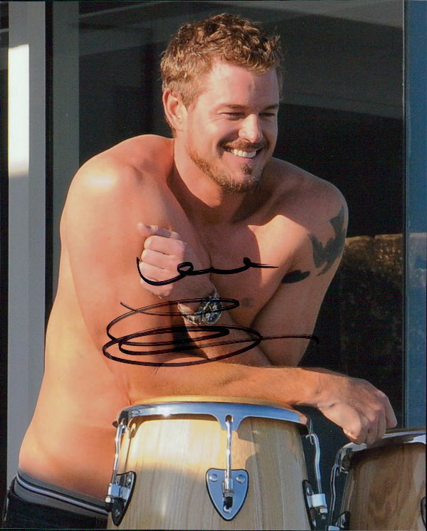 Eric Dane shirtless signed 8x10 Photo Poster painting In-person