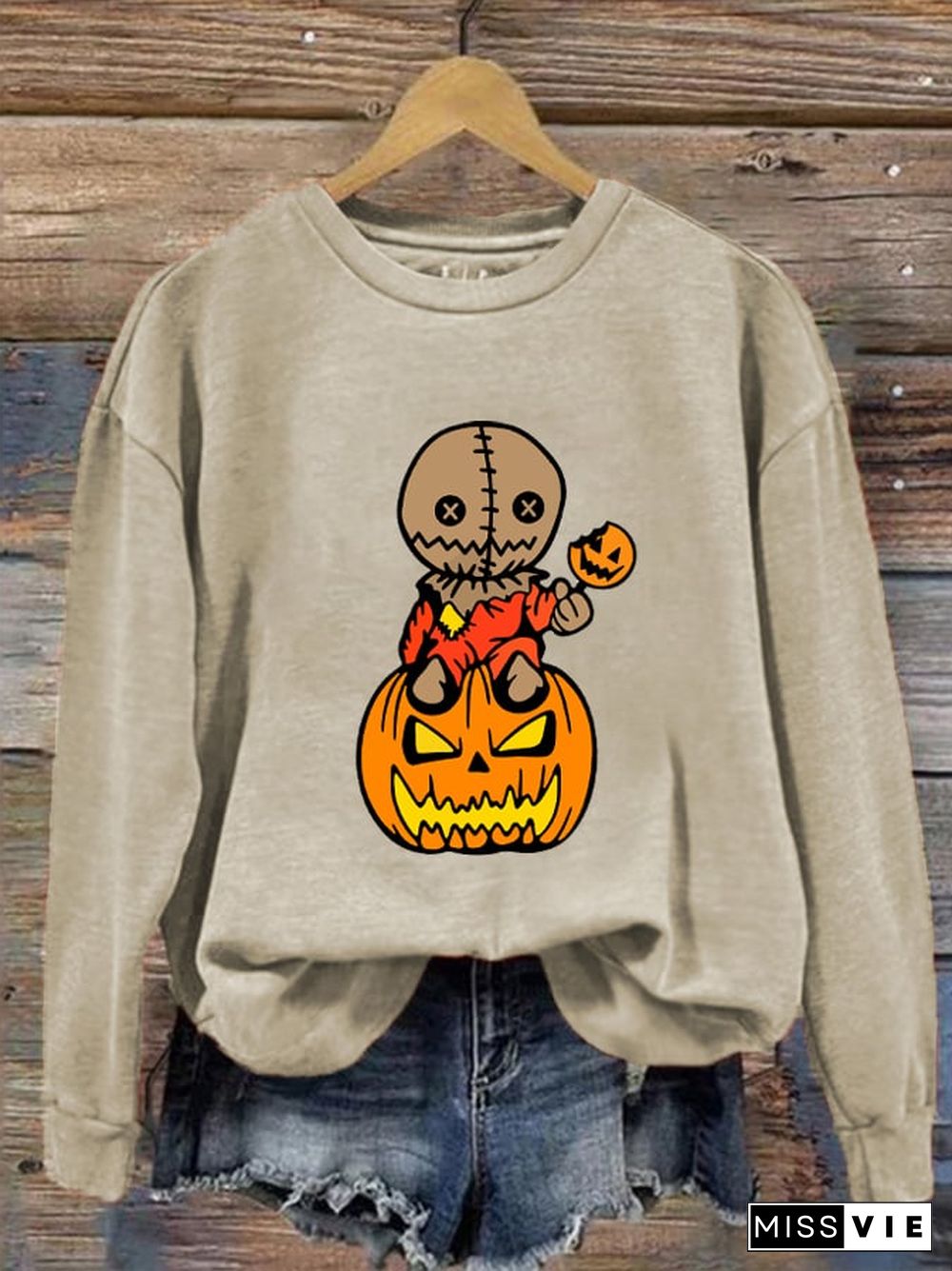 Women's Halloween trick or treat lollipop sweatshirt