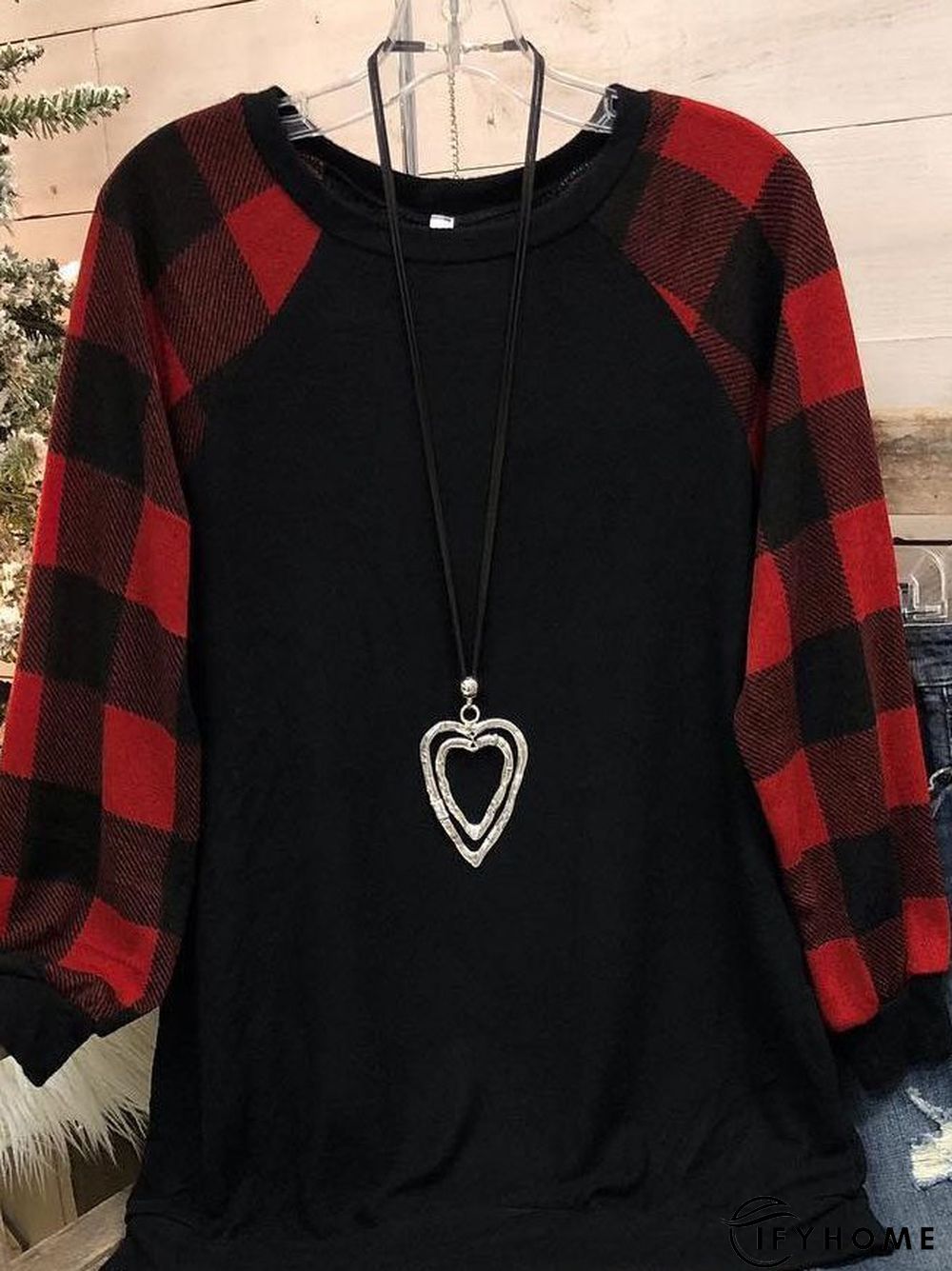 Crew Neck Cotton-Blend Casual Fit Sweatshirt | IFYHOME