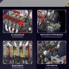 F488 supercar V8 engine ever-changing creative series assembled building blocks engine assembly model science and education toys