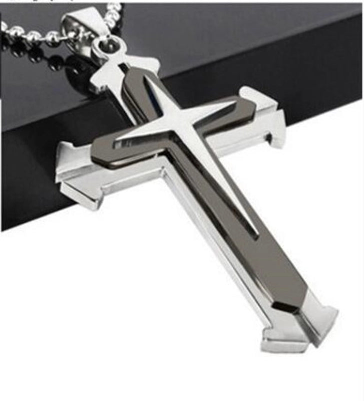 Minimalist Cross Alloy Plating Unisex Pendant Necklace