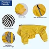 Dog Raincoat Hooded, Waterproof Double Layer Dog rain Coat Jacket with Cotton Lining for Small Medium and Large Dog