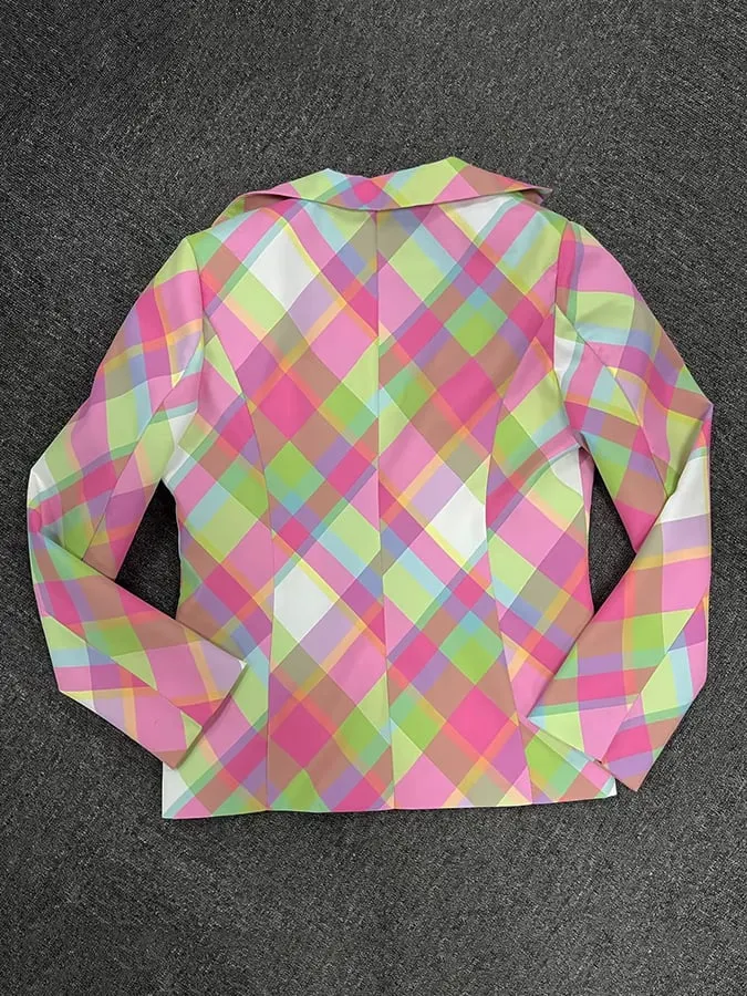 Women's Fashion Printed Slim Blazer