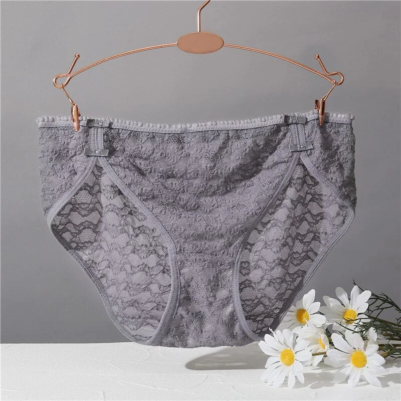 1/2PCS Sexy Perspective Women's Panty Fashion Hollow Out Bownot Lace Underwear Woman Exotic Intimates Briefs For Girls Panties
