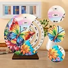 DIY Special Shape Flowers Butterfly Diamond Painting Spinning Calendar Kit