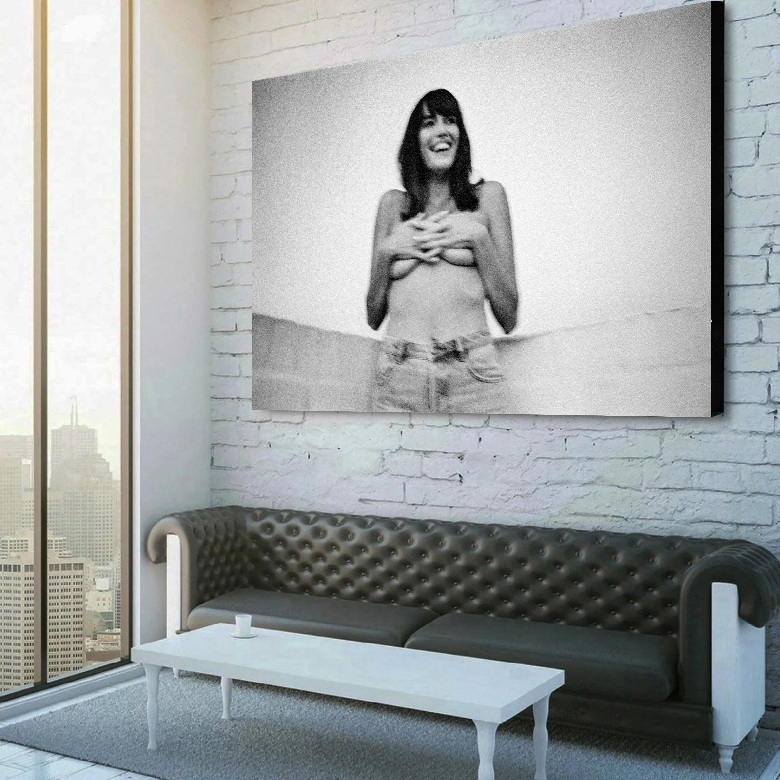 Sarah Stephens Topless B&W Canvas Wall Art 