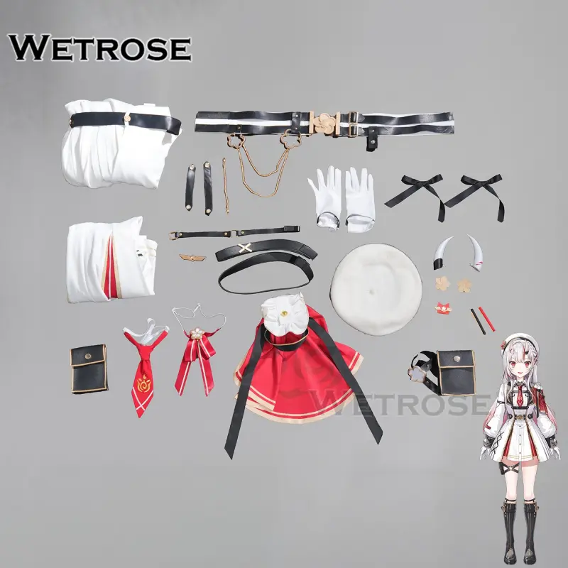 [Wetrose] Pre-Order Hololive JP Vtuber Nakiri Ayame Military Uniform New Outfit Cosplay Costume