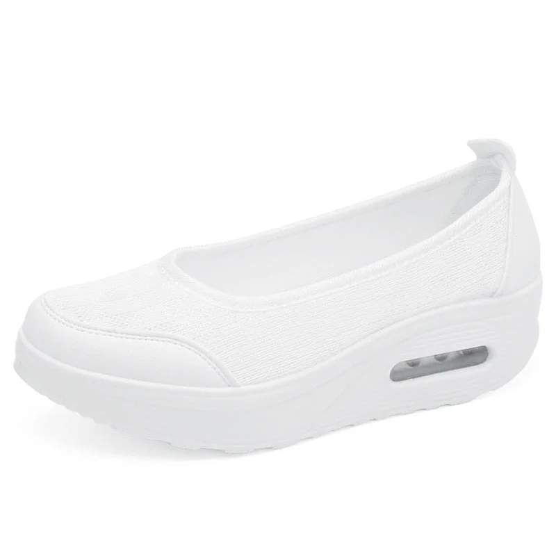 Women Shoes Comfortable Heels Vulcanized Shoes For Platform Shoes Casual Zapatos Mujer Slip On Spring Autumn Chaussure Femme