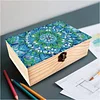 5D DIY Diamond Painting Handmade Wood Storage Box Crystal Storage Case (Mandala)