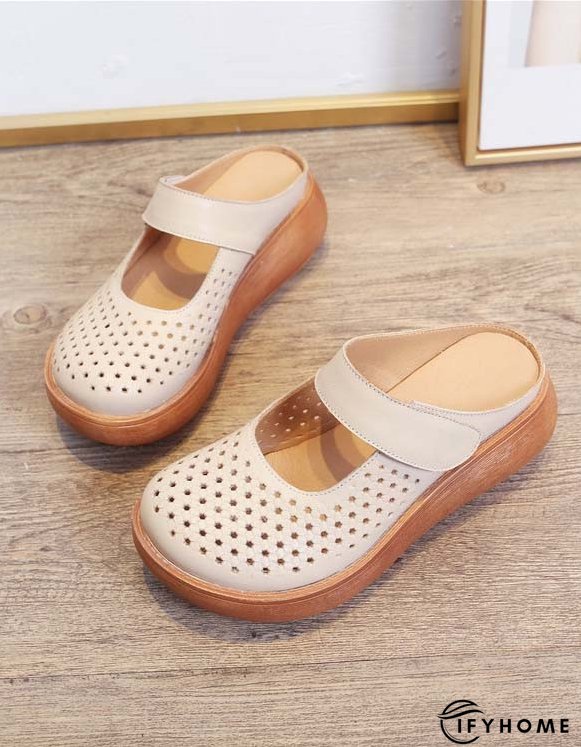 Soft Sole Summer Hollow Wedge Slipper Women Sandals | IFYHOME
