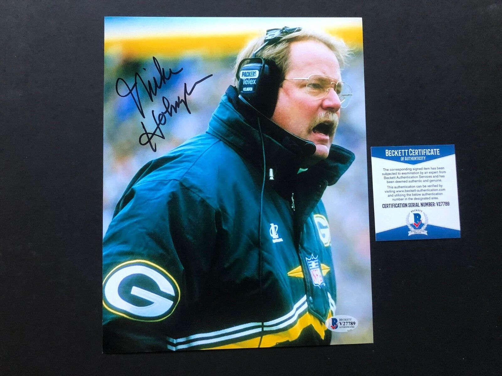 Mike Holmgren Hot! signed autographed Packers Favre 8x10 Photo Poster painting Beckett BAS coa