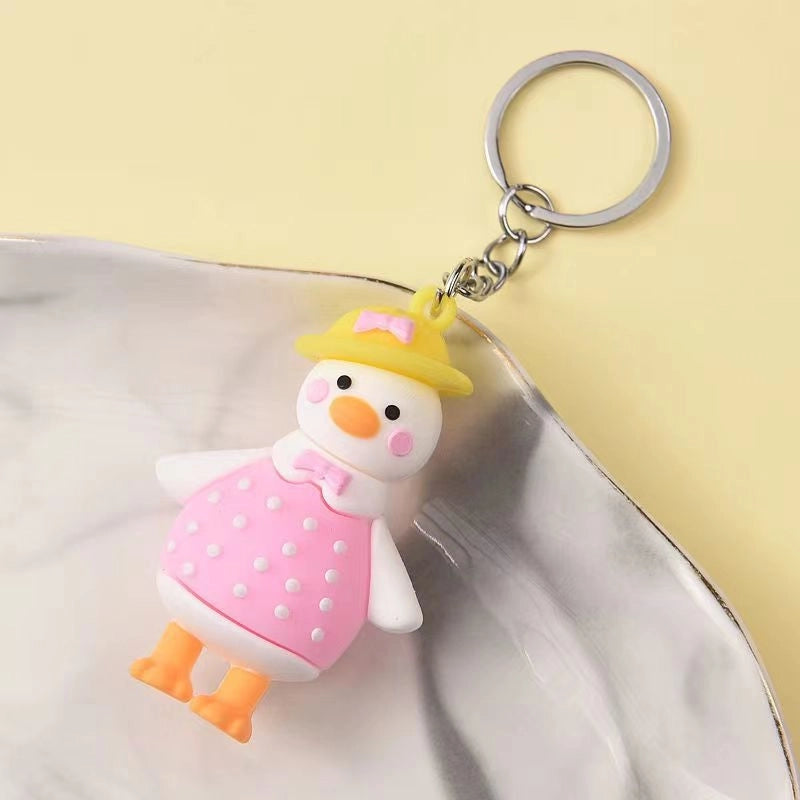 Children’s Small Gift Crooked Duck Keychain Schoolbag Pendant Kindergarten Class Prize Promotion Activity Gift