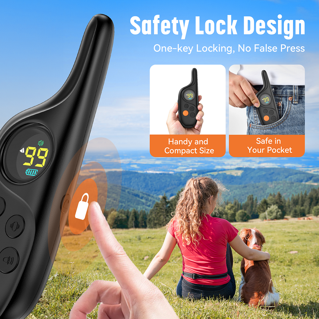 MAXLAPTER 2 Dogs Training Collar, IPX7 Waterproof Dog Shock Collar with 3 Modes, Rechargeable Pet Collar 2624ft Remote Control