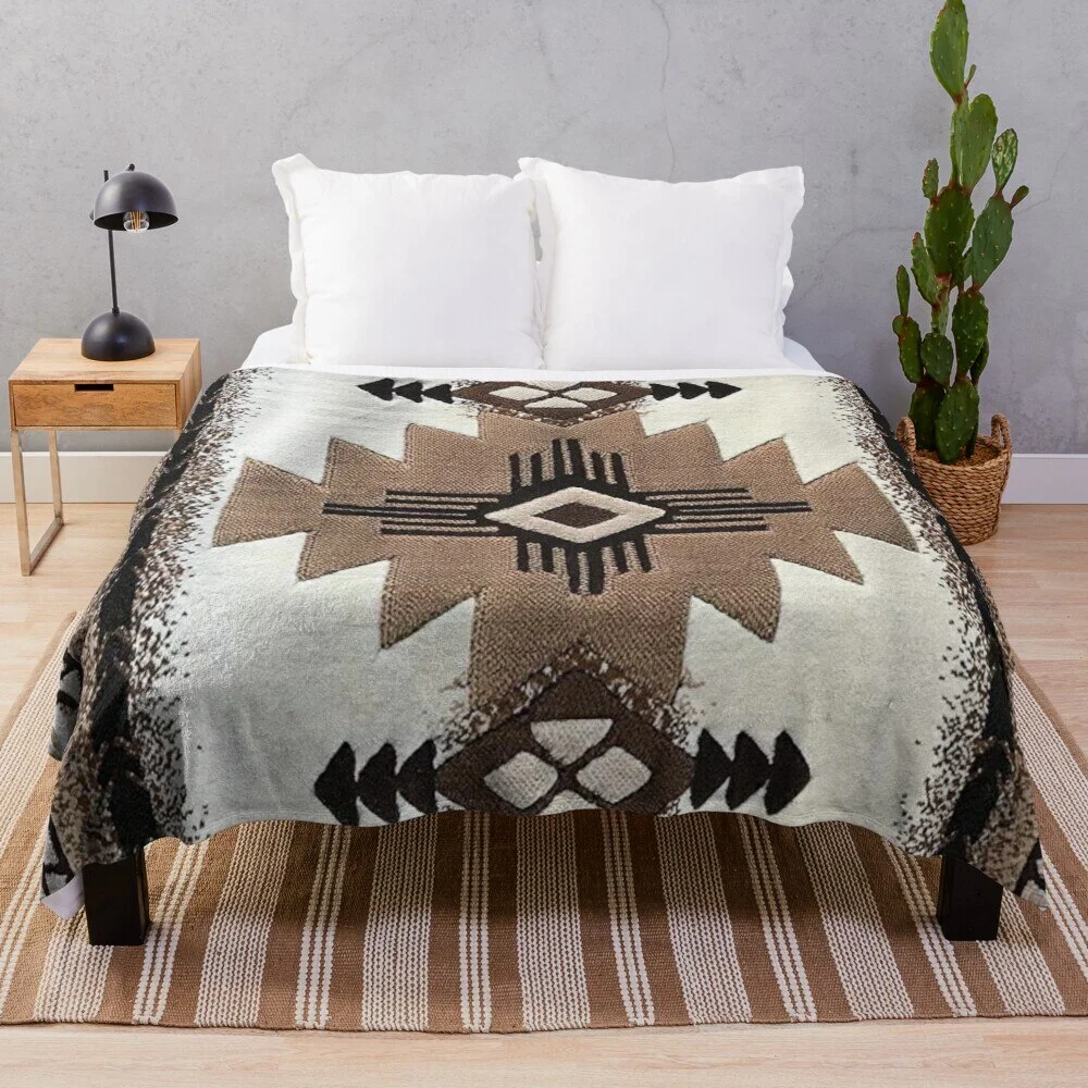 Athvotar of Original Throws Blanket 1890 Retro Blanket with Navajo Saddle, Soft Flannel Bed Blankets Warm Lightweight Fleece Blanket