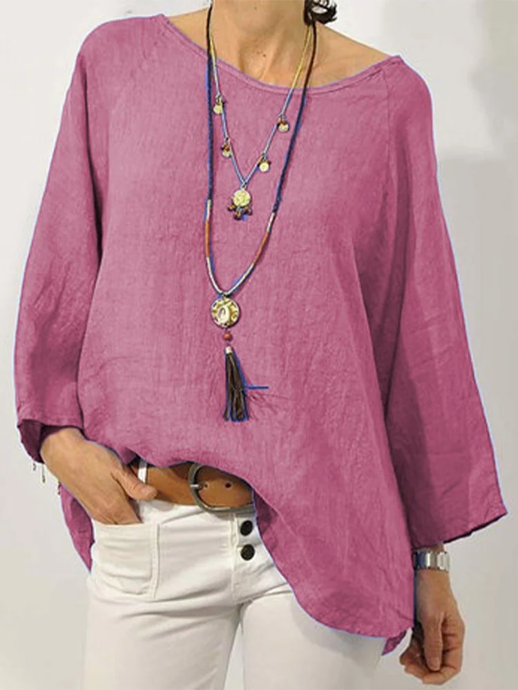 Simple Elegant And Comfortable Cotton And Linen Shirt