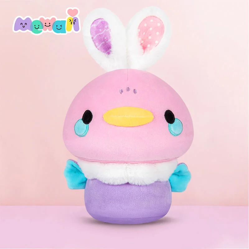 Mewaii Personalized Purple Duck Stuffed Animal Kawaii Plush Pillow Squishy Toy Mushroom Family For Gift