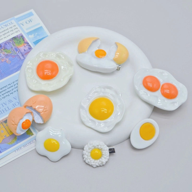 Women’s Cute Egg Plastic Epoxy Hair Clip