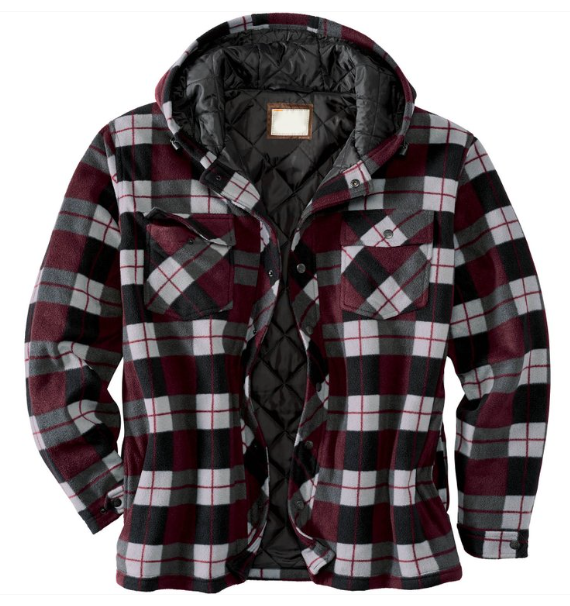 Christmas 2022 Men's Autumn & Winter Casual Check Hooded Jacket