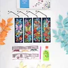(US Local)4Pcs Flowers Butterflies DIY Diamond Painting Bookmark Craft Kit