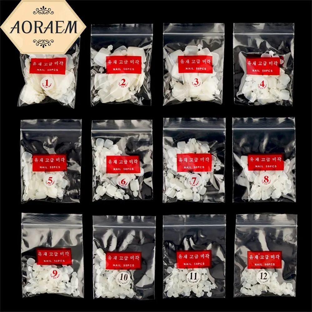 AORAEM 600pcs Press On Toenails Manicure Fake Toe Nail False Art Natural Acrylic Artificial Toes Design Foot Nails Tips DIY Tool-Nail Inspo
