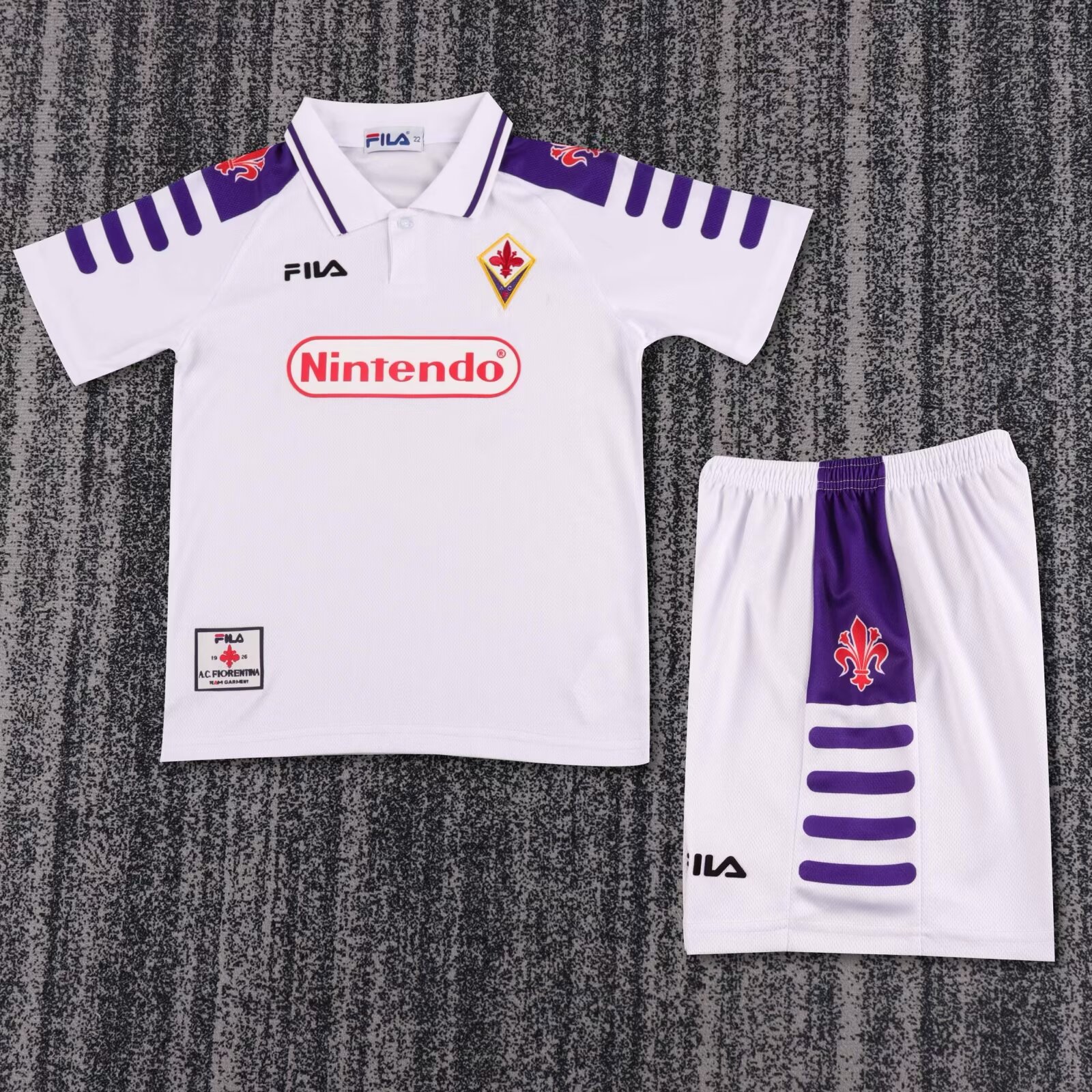 1998-1999 Kids Size Retro Fiorentina Away Football Shirt