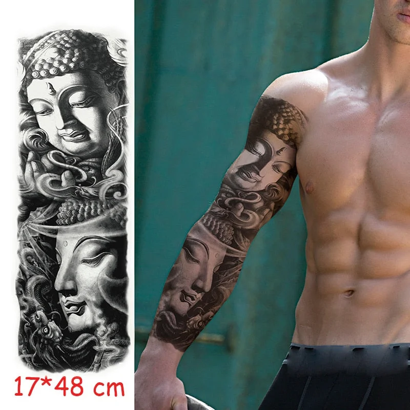 Waterproof Temporary Tattoo Sticker Jesus Virgin sister Peace Pigeon bird flower Full Arm Tatoo Flash Fake Tatto for Men Women