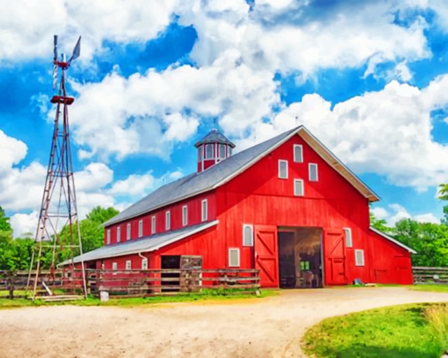 

Aesthetic Barn – Paint By Numbers - 40*50CM, 501 Original