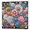 (Pre-Framed)Diamond Painting-DIY Crystal Rhinestone Colorful Flowers(25x25cm)
