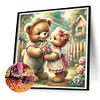 uk.everydayedeals (Limited Stock)Diamond Painting - Full Round - Rose Heart Little Bear