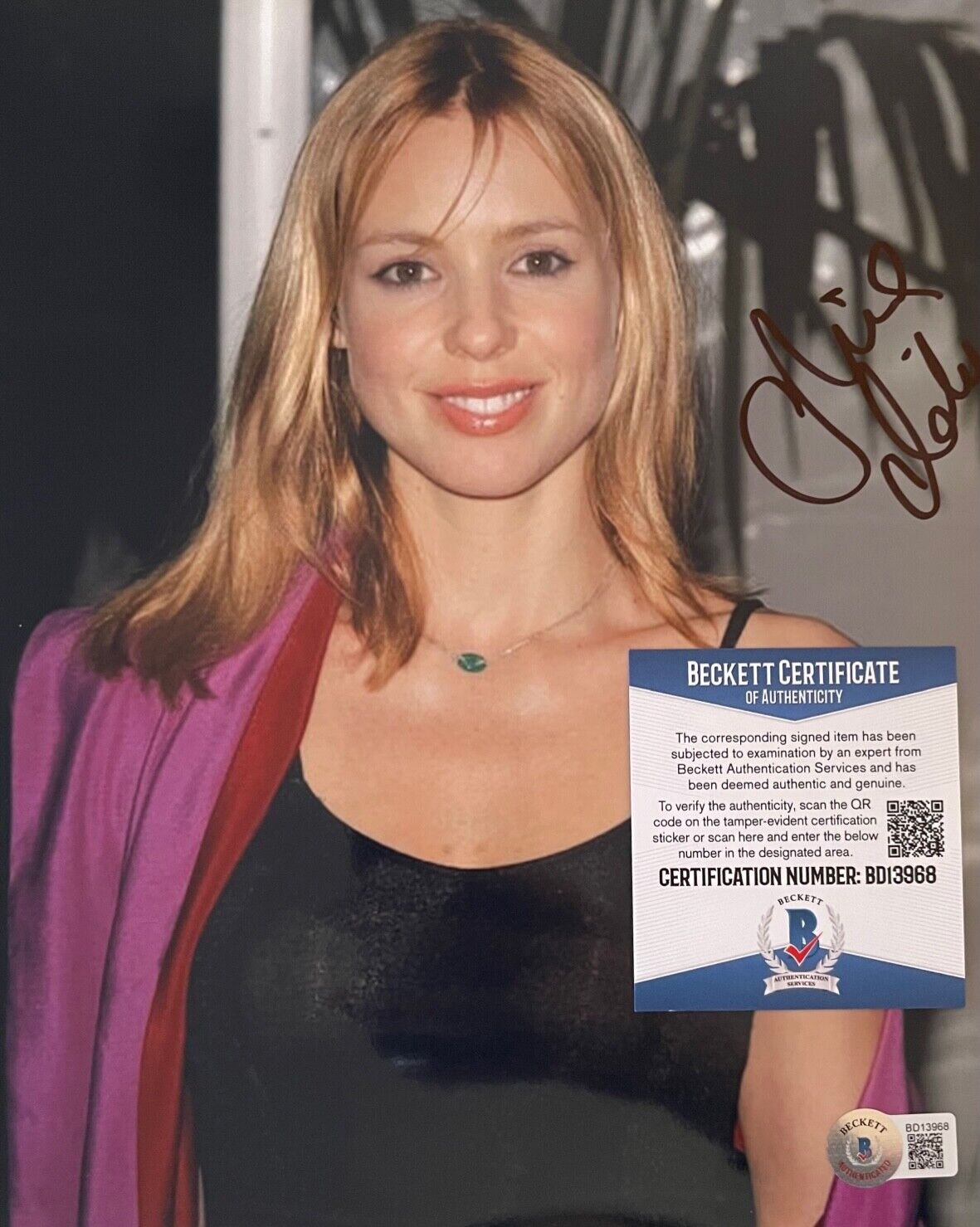 Olivia d'Abo #6 Original Signed 8X10 Photo Poster painting w/Becket COA