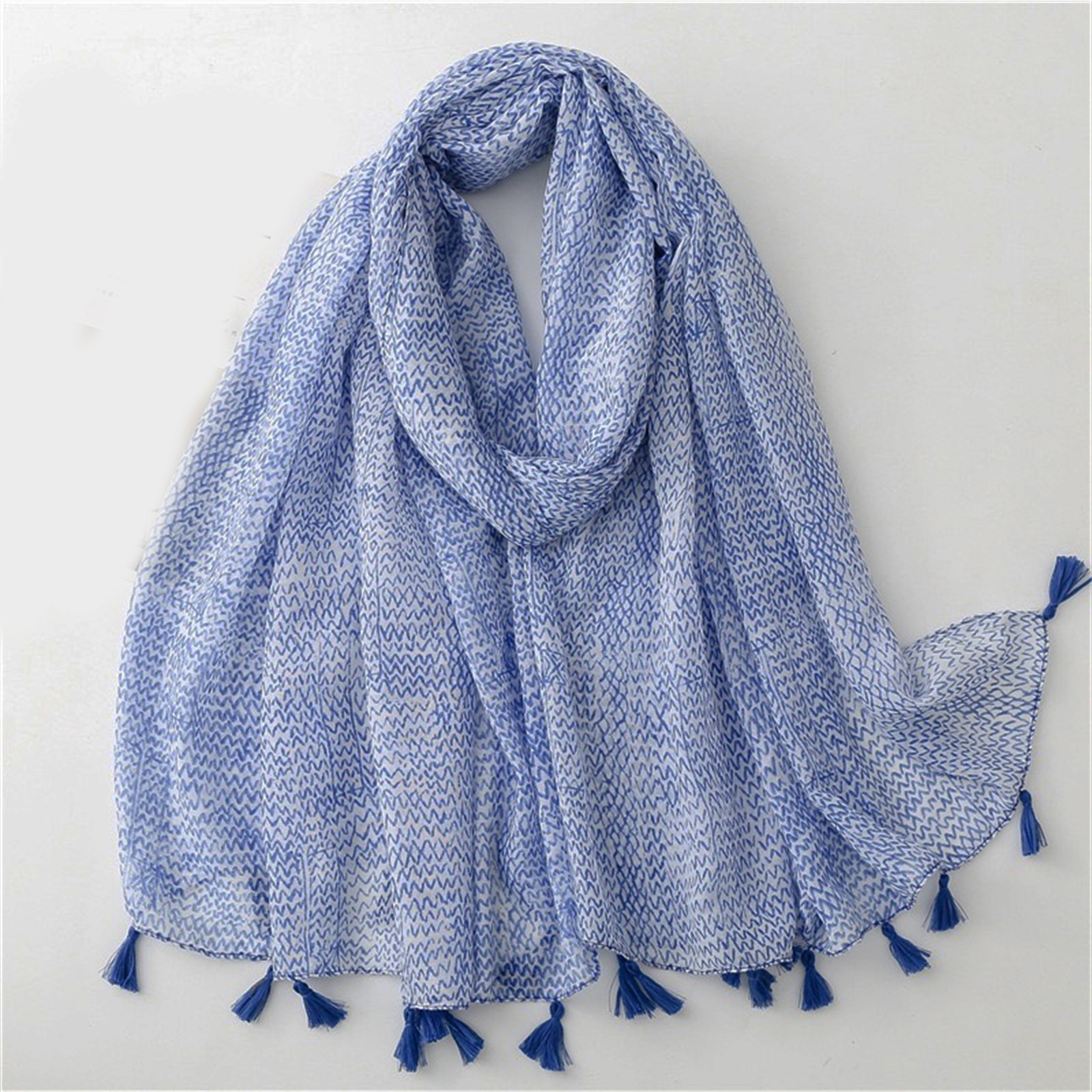 Ytsponsors 180 * 85cm Muslim Headscarf Female Cotton and linen Tassels Shawls The Four Seasons New Bandanna Fashion Print Warm Beach Towel,