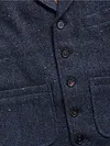 Men's Retro Lapel Gilet Suit Tweed Waistcoat Herringbone Vest