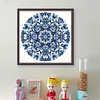 Blue And White Porcelain-Mandala-11CT Stamped Cross Stitch 40*40cm/15.75*15.75in