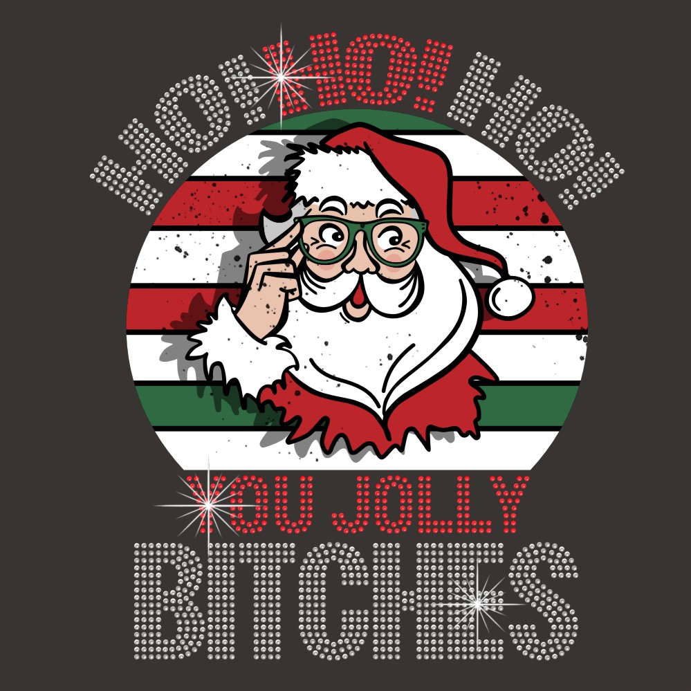 Wholesale Crystal letter Printabel PU vinyl Christmas Santa Transfer
