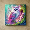 Framed Diamond Painting - Special Shaped - Pink Owl (25x25cm)